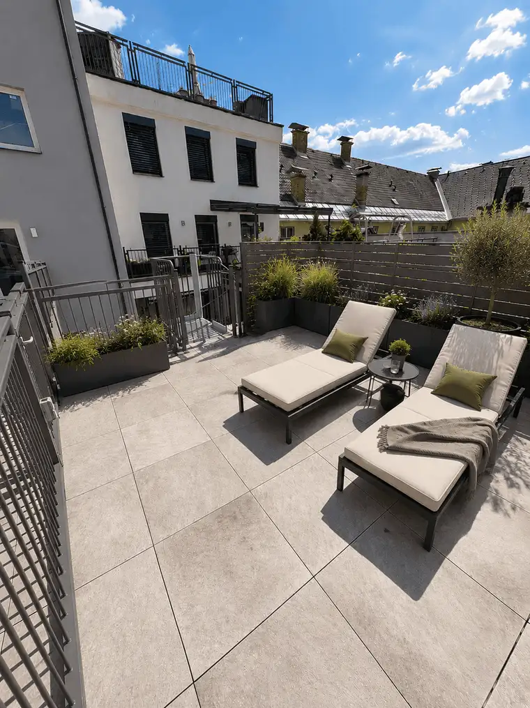 Neuwertige 2-Zimmer-Wohnung mit großer Dachterrasse für Penthouse Feeling - Top Lage