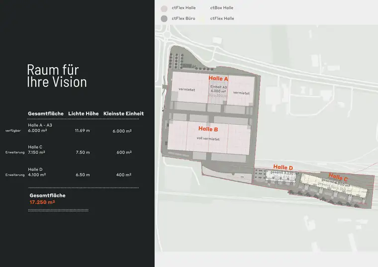 Logistik, Lager &amp; Produktionsflächen im CTPark Bruck a. d. Leitha 400 m² - 4.100 m² Halle D