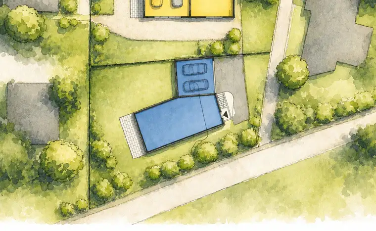 charmantes Grundstück in Inzing mit Einzelhausstudie; Haus BLAU