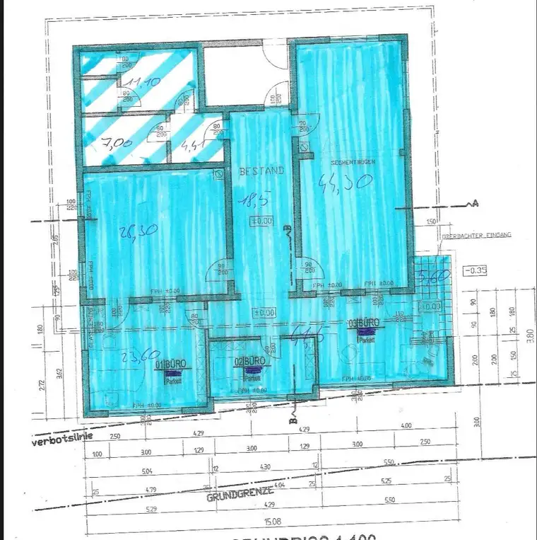 Büro 161m2 mit Klimaanlage und Fußbodenheizung