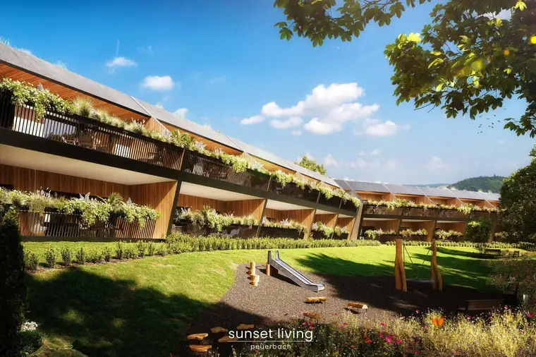 moderne 2-Zimmer-Wohnung mit Privatsphäre und Reihenhauscharakter | sunset living peuerbach