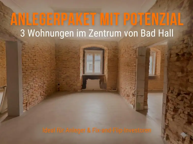 Investorenpaket &amp; Chance im Zentrum von Bad Hall: Potenzial für Anleger und Fix &amp; Flip