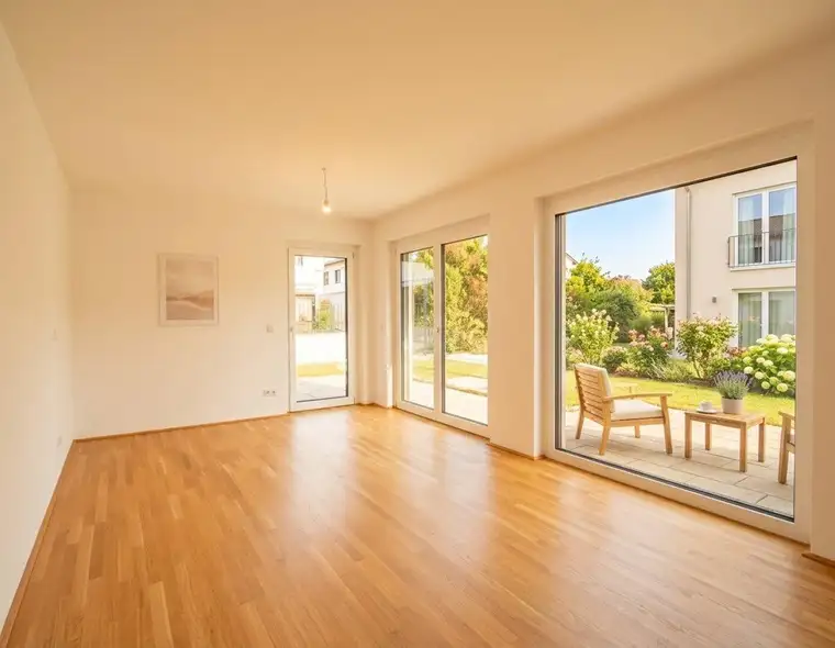 3-Zimmer-Gartenwohnung mit ca. 105 m² Freifläche und großem Eigengarten