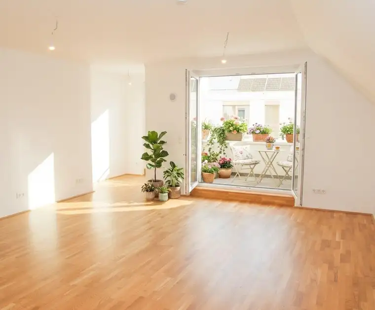 Erstbezug am Mühlwasser – 3-Zimmer-Dachgeschosswohnung mit 2 Terrassen und großer Wohnküche