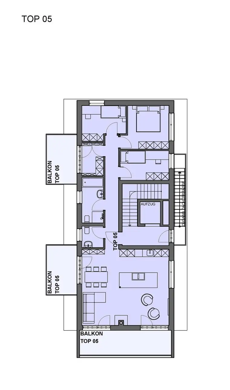 Penthouse mit Dachterasse