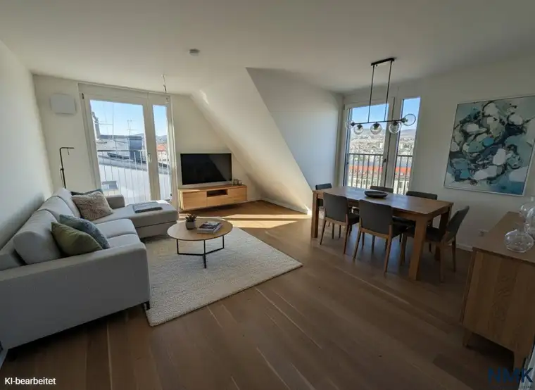 Wohnen in Döbling: 2-Zimmer-Dachgeschosswohnung mit Terrasse &amp; lichtdurchflutetem Wohnbereich