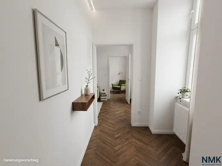 Charmante 3-Zimmer-Altbauwohnung mit Balkonoption &amp; Entwicklungspotenzial