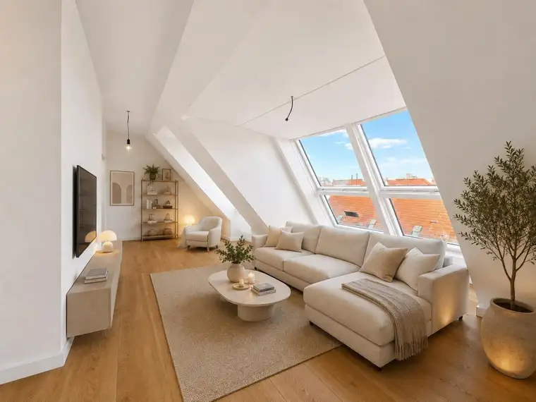 Exklusive Maisonette 3-Zimmer-DG-Wohnung mit Balkon, Terrasse &amp; Klimaanlage nahe U-Bahn in 1030 Wien