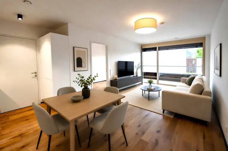 Erstbezug: Dachgeschoss-Wohnung mit ruhiger Terrasse mitten in Dornbirn (erster Monat mietfrei) 
