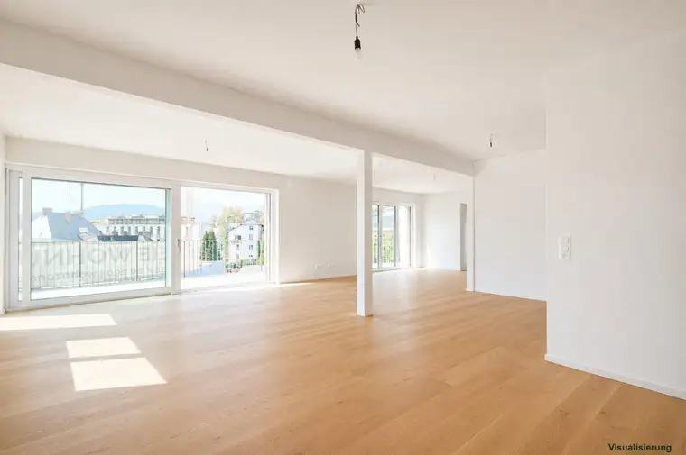 135 m² - Provisionsfrei - 2 bis 3 Zimmer - Flexible Dachgeschosswohnung in Holzbauweise mit Traunsteinblick!