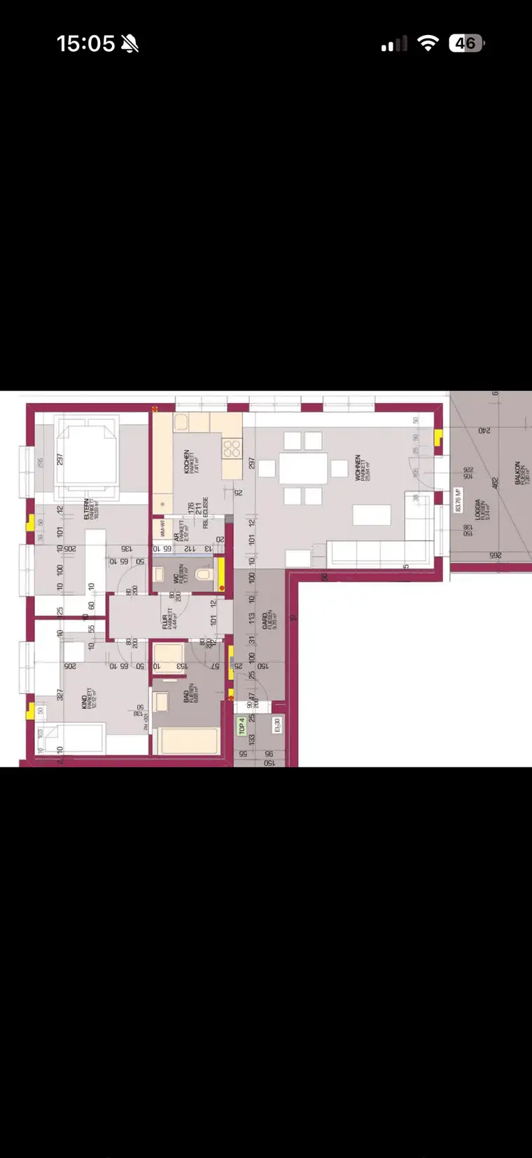Neubauwohnung 85m2 mit Balkon und Carport in Utzenaich