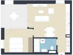 2-Zimmer-Wohnung mit Loggia zu verkaufen (Top 40)
