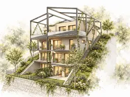 Verkaufsstart Haus 4. Doppelhaushälfte mit vielfältigen Freiräumen und Panoramalage