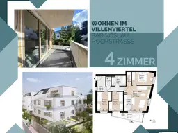PROVISIONSFREI | Wohnen im Villenviertel | 4 Zimmer Wohnung mit Balkon (1.OG) | Hochstraße | Fertigstellung Mitte 2025 (Gebäude C - Top 6)