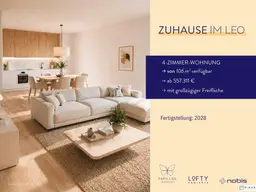 Zuhause IM LEO | Tolle 4 Zimmer Gartenwohnung mit Terrasse | 2 Bäder | 2 Abstellräume | Tiefgarage im Gebäude | Hauptstraße | Ende 2028 - Top 1