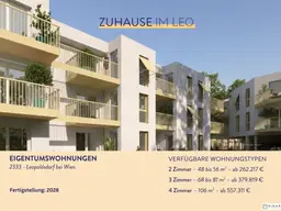 Zuhause IM LEO | Exklusive 2 Zimmer Balkonwohnung | 2.OG | Tiefgarage im Gebäude | Hauptstraße | Ende 2028 - Top 31