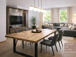 Grünblick. Südseitige 4 Zimmer-Wohnung plus Wintergarten nahe Wörthersee. Keller. Garage. WG-Eignung. Vermietet bis 03/2027.