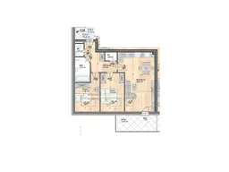 Herrliche lichtdurchflutete Dachgeschoßwohnung mit 3-Zimmer und Balkon - Provisionsfrei - Ziegelmassivbau - Schlüsselfertig 