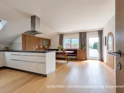 Außergewöhnliche Dachgeschoss-Wohnung mit Südwestbalkon