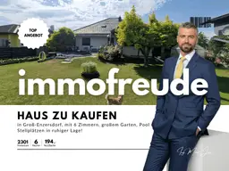 6 Zi -Einfamilienhaus mit großem Garten, Pool &amp; 3 Stellplätzen, in ruhiger Lage von Groß-Enzersdorf!