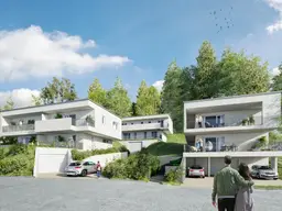 Neubauprojekt im Grünen ab Ende 2026 in Graz-Stiftingtal! ca. 21 m² Südwest-Balkon | ca. 30 m² Terrasse mit Gartenfläche | Carport