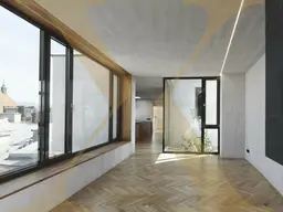 Exklusive Penthouse-Bürofläche mit uneinsehbarer Dachterrasse an der Landstraße zu vermieten!
