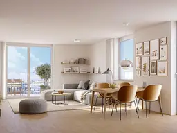 „Die Coole“: 3-Zimmer Eck-Wohnung mit riesiger Dachterrasse mit 38 m²
