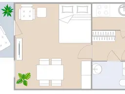 Gemütliche 1-Zimmer-Wohnung mit Balkon im 1. Stock
