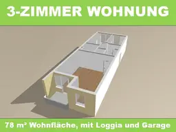 Zentrale 3-Zimmer Wohnung mit Loggia und Garage in Welser Innenstadt