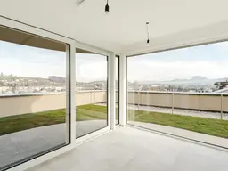 Grundrissvarianten - SPECIAL - direkt von der Wohnung mit dem Lift in die LOUNGE auf die begrünte DACHTERRASSE