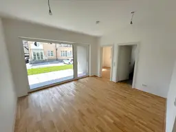 Südwesseitige 2-Zimmer-Gartenwohnung mit Küche