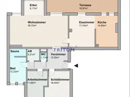 4 Zimmer Wohnung mit optimaler Raumaufteilung