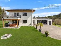 Neubau-Wohnidyll in Schiefling am See: Top-ausgestattetes Einfamilienhaus in Grünruhelage