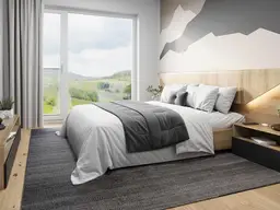 Grünes Wohnen: Hochwertige Holzbauwohung mit modernem Design.