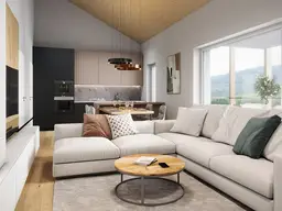 Naturnahes Wohnen: Moderene Holzbauwohnung in ruhiger Lage.