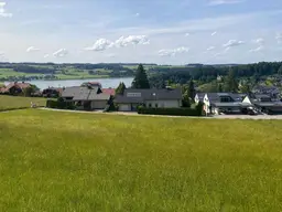 Baugrundstück mit Seeblick Panoramalage Mattsee