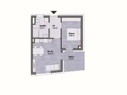 Graz Geidorf Neubauprojekt: Exklusive Anlegerwohnung (41m²) mit Balkon in bester Lage! Provisionsfrei