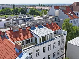 Erstbezug nach Sanierung! Exklusives Penthouse mit 2 Dachterrassen in ruhiger Hoflage Nähe Bahnhof Meidling