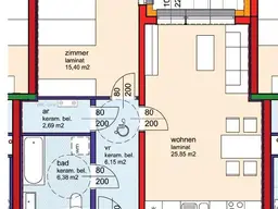 Geförderte Dachgeschoßwohnung in Miete mit Kaufoption | Dachterrasse.