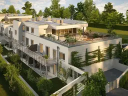 GARTENWOHNUNG! Provisionsfrei für den Käufer! Die Donau vor der Tür – Urlaubstimmung und üppiges Grün in der Fischerzeile, elegante Eigentumswohnungen mit Gärten, Terrassen und Balkone! Schlüsselfertig!