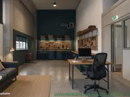 Ebenerdige Halle | modernes, repräsentatives Gelände | nutzbar als Werkstatt, Lager oder Büro | beheizt &amp; mit Wasseranschluss