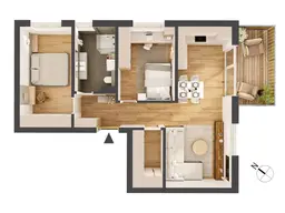 Hochwertige 3-Zimmer Neubauwohnung mit Balkon HW13
