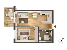 Hochwertige 2-Zimmer Dachgeschoss Wohnung HW20