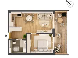 Hochwertige 2-Zimmer Neubauwohnung mit Balkon IW06
