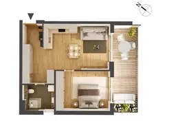 Hochwertige 2-Zimmer Neubauwohnung mit Balkon IW05