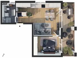 Hochwertige 2-Zimmer Neubau-Wohnung mit Balkon EW08