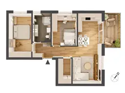 Hochwertige 3-Zimmer Neubauwohnung mit Balkon IW12