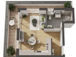 Hochwertige 1-Zimmer Neubau-Wohnung mit Balkon (W13)