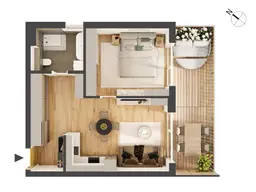 Hochwertige 2-Zimmer Neubauwohnung mit Balkon HW06