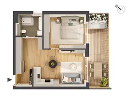 Hochwertige 2-Zimmer Neubauwohnung mit Balkon IW07